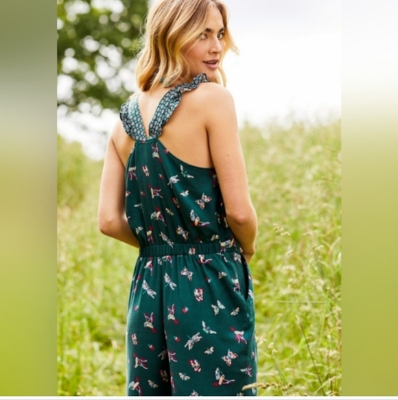 NWT Matilda Jane Evergreen Dream Jumpsuit Bird Print XS - Picture 3 of 9